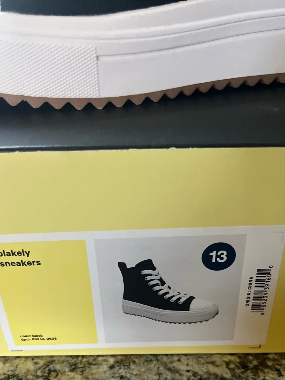 art class Black and White High-Top Platform Sneakers